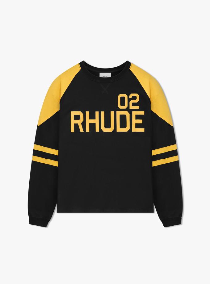 RHUDE 02 STRIPE LS TEE Free shipping