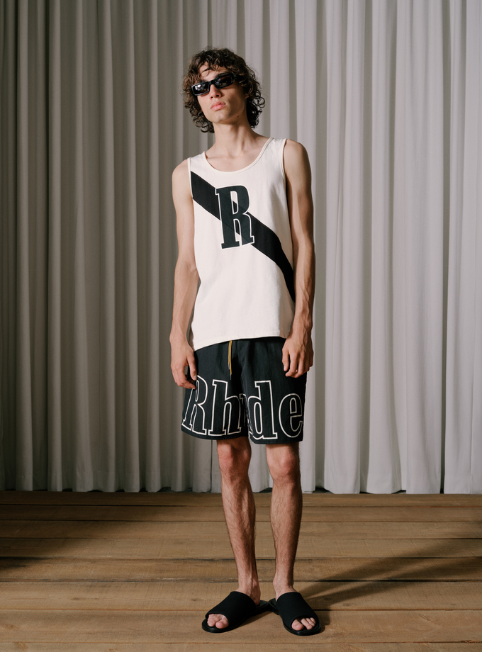 RHUDE 02 STRIPE TANK TOP Best Price