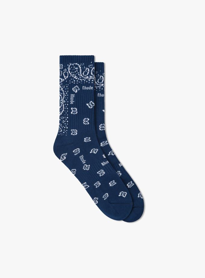 RHUDE BANDANA JACQUARD SOCK On Sale