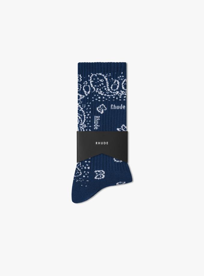 RHUDE BANDANA JACQUARD SOCK On Sale