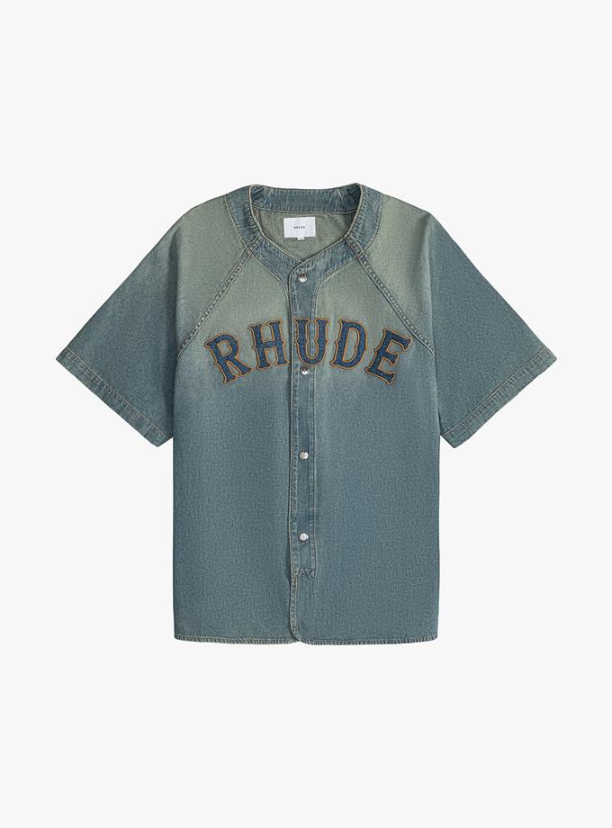 RHUDE BASEBALL DENIM SHIRT Best Price