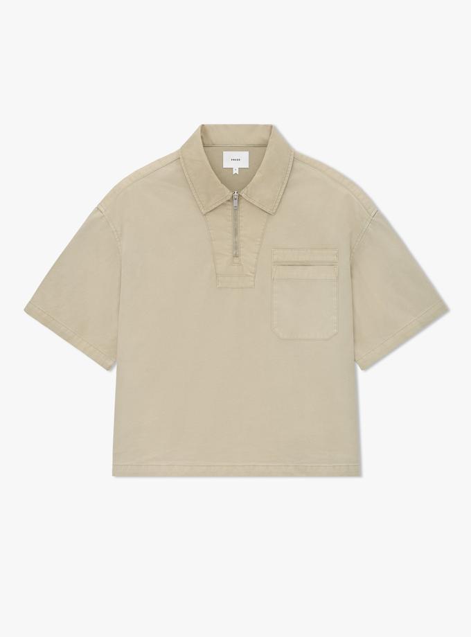 RHUDE BOXY HALF-ZIP SPRAY SHIRT Same Day Delivery