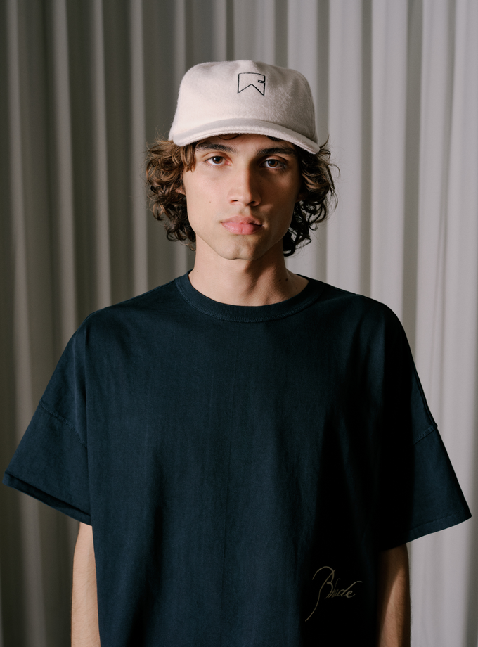 RHUDE CASHMERE CHEVRON LOGO HAT On Sale