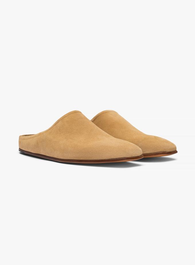 RHUDE CHATEAU SUEDE MULES High Quality