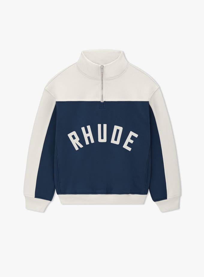 RHUDE CONTRAST QUARTER-ZIP VARSITY New Arrival