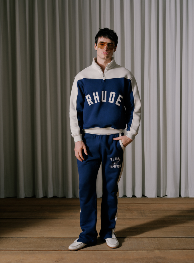 RHUDE CONTRAST QUARTER-ZIP VARSITY New Arrival