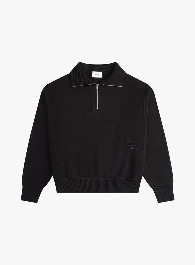 RHUDE CORE CASHMERE KNIT QUARTER-ZIP On Sale