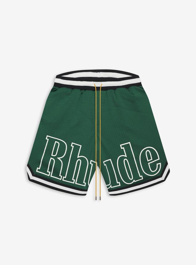 RHUDE COURT LOGO SHORTS High Quality