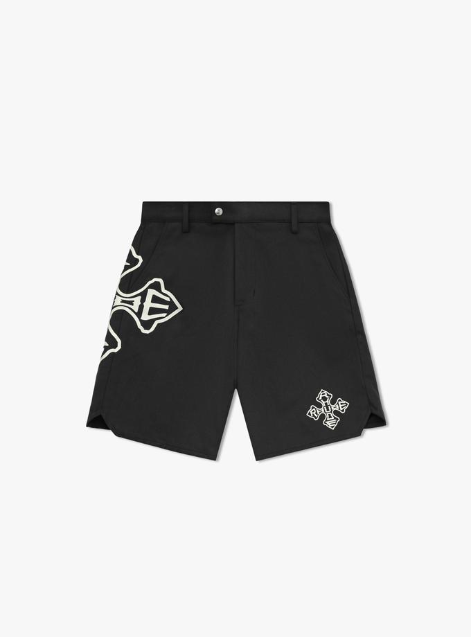 RHUDE CROSS LOGO TWILL SHORT Free shipping