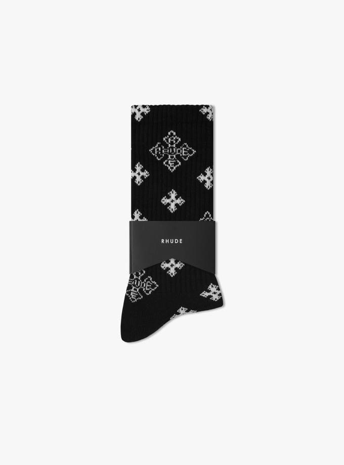 RHUDE CROSS PAISLEY JACQUARD SOCK Best Price