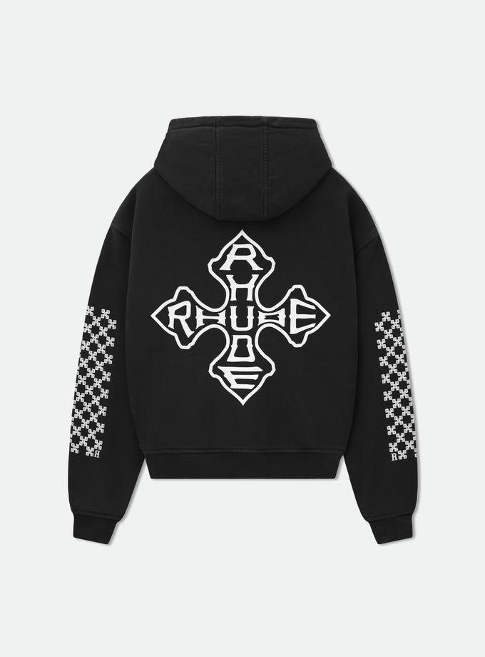 RHUDE CROSS ZIP-UP HOODIE Best Buy