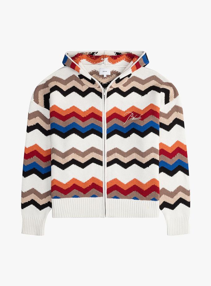 RHUDE CYRIL KNIT ZIP-UP Free shipping