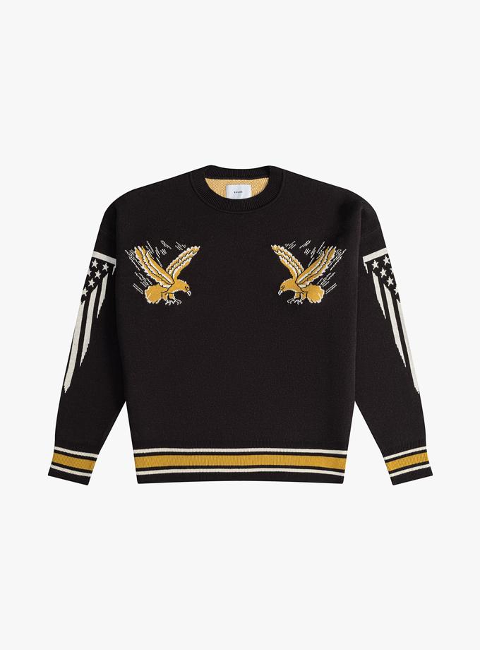 RHUDE EAGLE SOUVENIR KNIT CREWNECK New Arrival