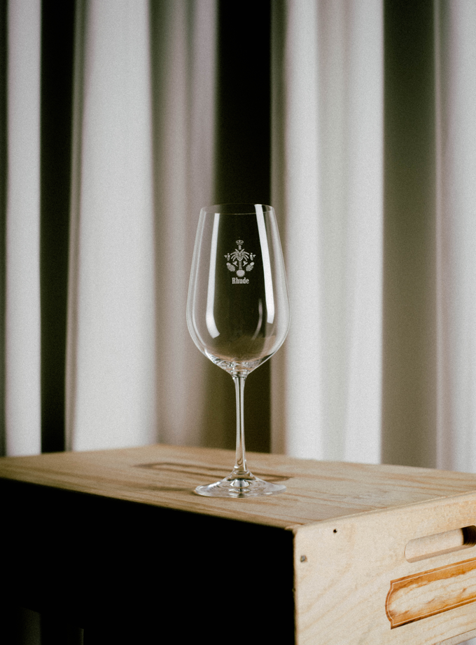 RHUDE ENGRAVED WINE GLASS SET Same Day Delivery