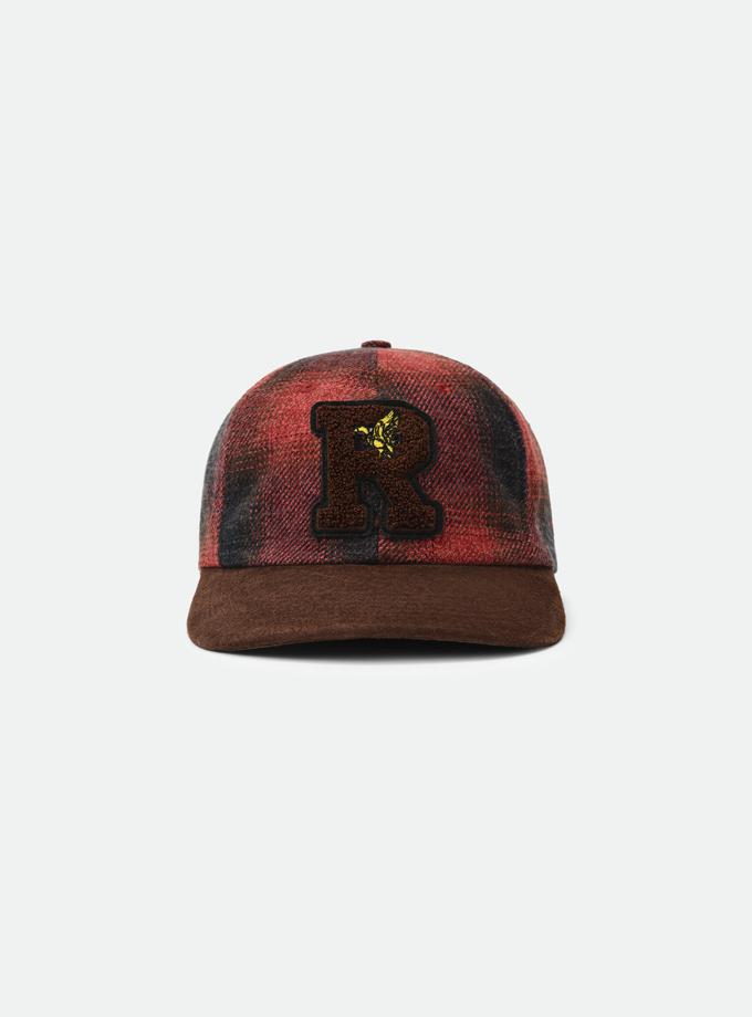 RHUDE FLANNEL R PATCH 6-PANEL HAT For Sale