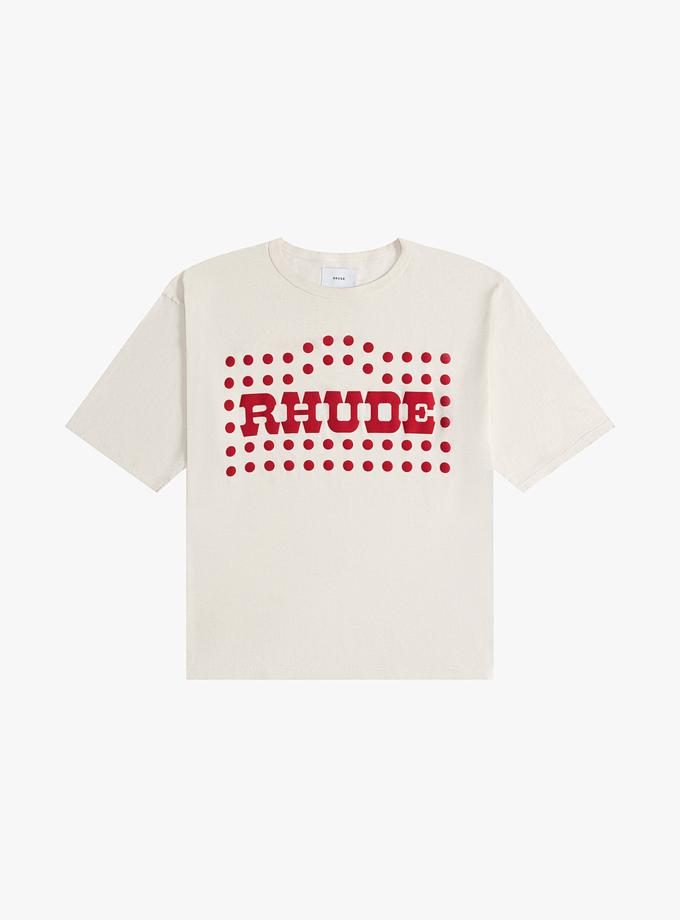 RHUDE FLOCKED BURNOUT TEE Best Buy