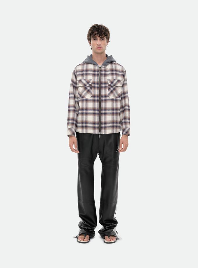 RHUDE HOODED FLANNEL JACKET For Sale