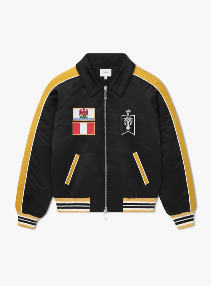 RHUDE LE SOLEIL SATIN BOMBER On Sale