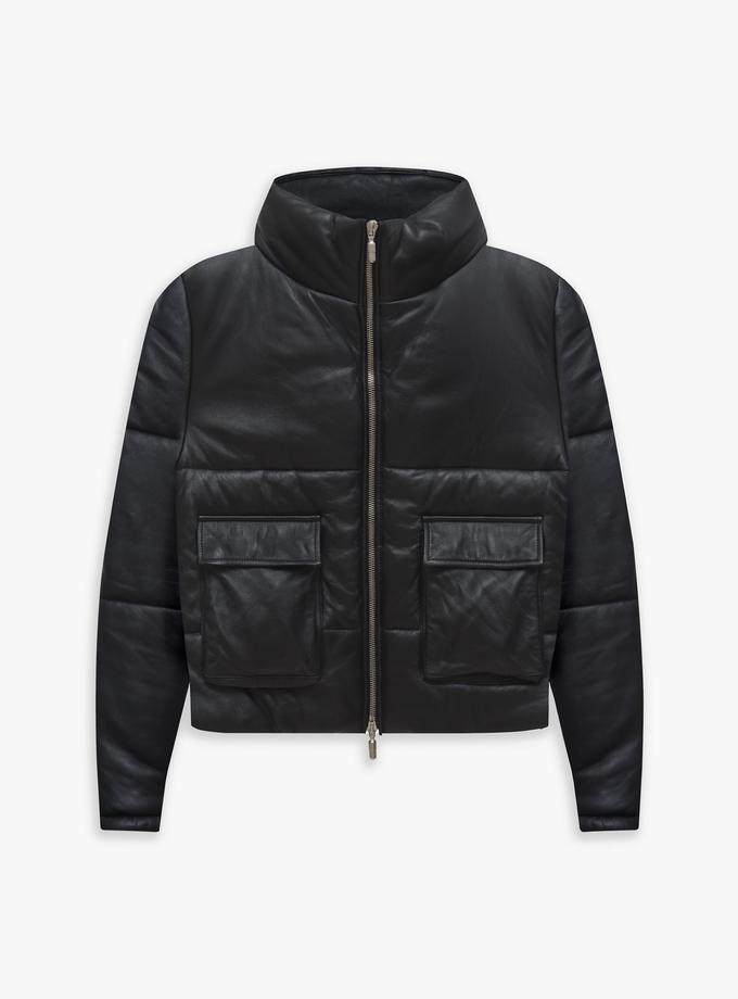 RHUDE LEATHER PUFFER JACKET Best Price