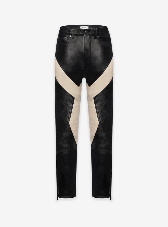 RHUDE LEATHER RHACER PANTS Best Price