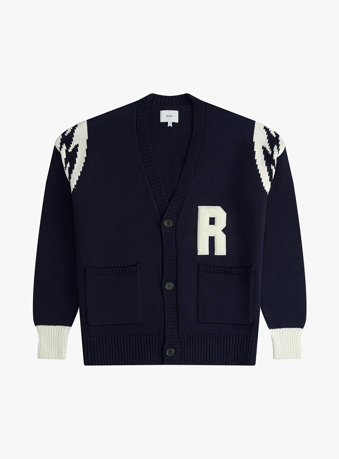 RHUDE LIGHTNING KNIT CARDIGAN Same Day Delivery