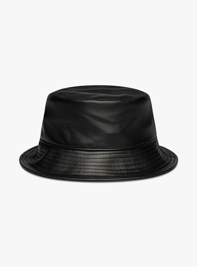 RHUDE LOGO LEATHER BUCKET HAT New Arrival