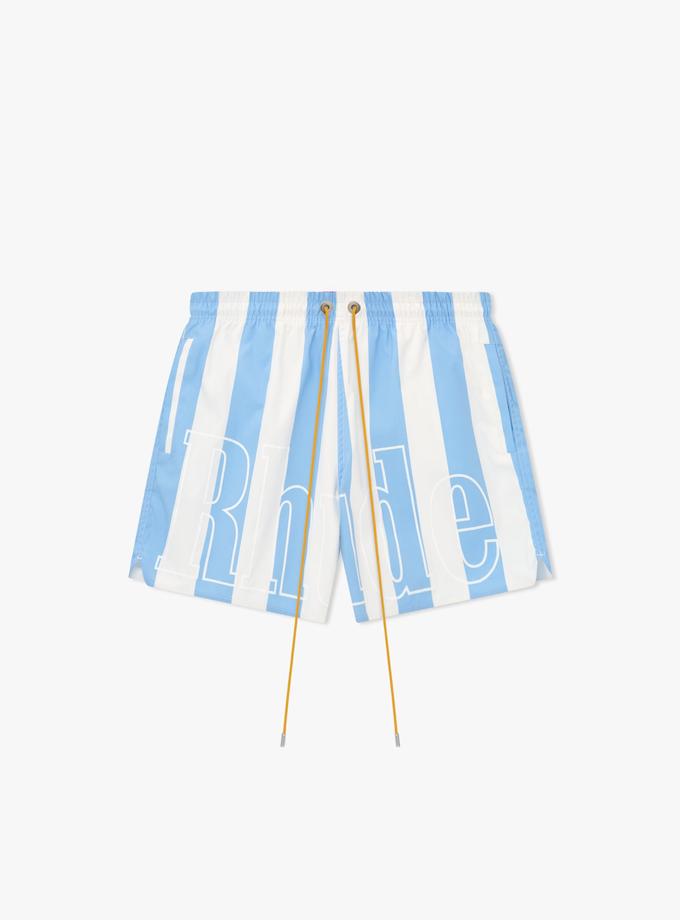 RHUDE LOGO STRIPED TRUNKS Best Buy