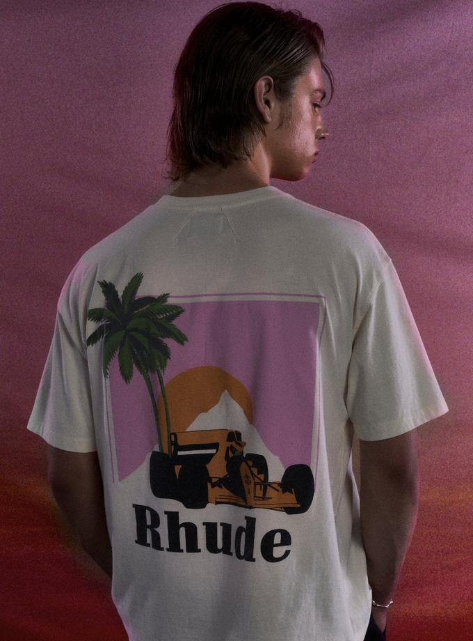 RHUDE MIAMI GP MOONLIGHT TEE Free shipping