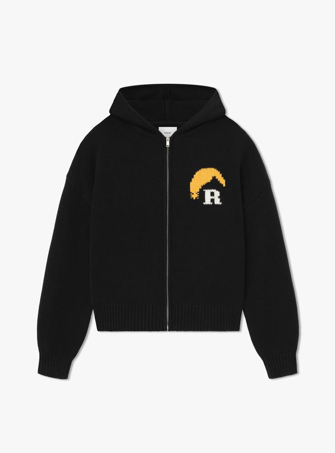 RHUDE MOONLIGHT KNIT ZIP UP HOODIE On Sale