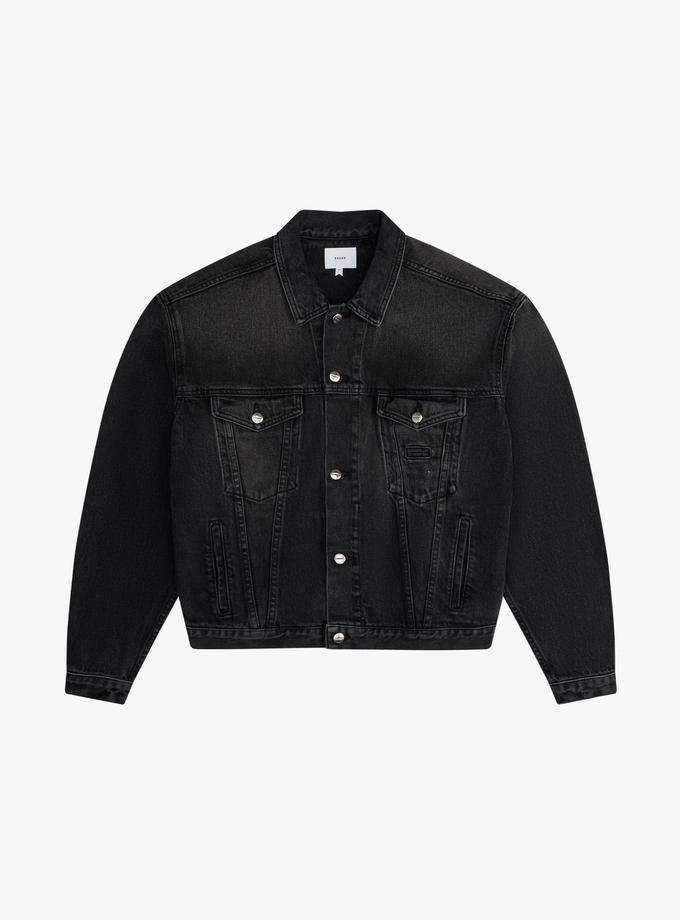 RHUDE OVERSIZED DENIM TRUCKER JACKET For Sale