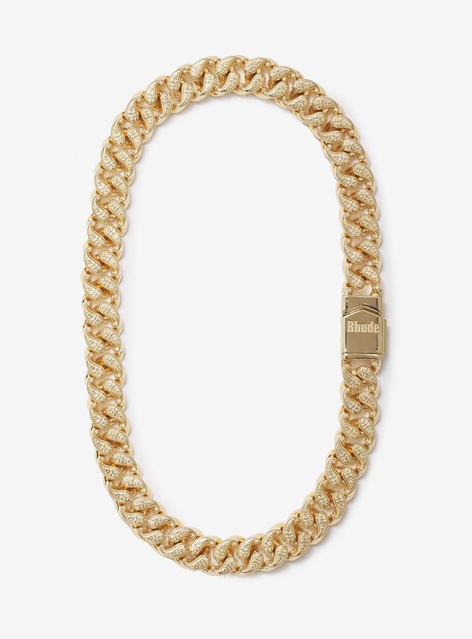 RHUDE PAISLEY CUBAN LINK NECKLACE For Sale