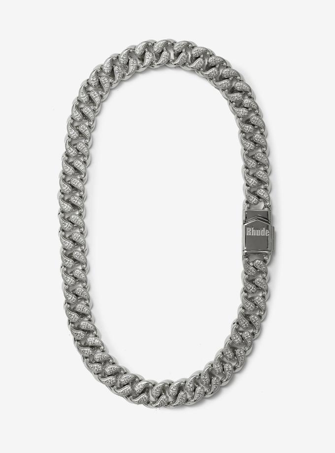 RHUDE PAISLEY CUBAN LINK NECKLACE High Quality