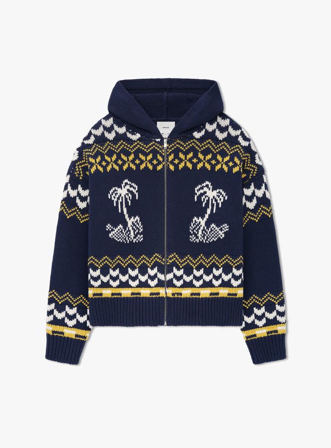 RHUDE PALMA KNIT ZIP-UP Best Buy