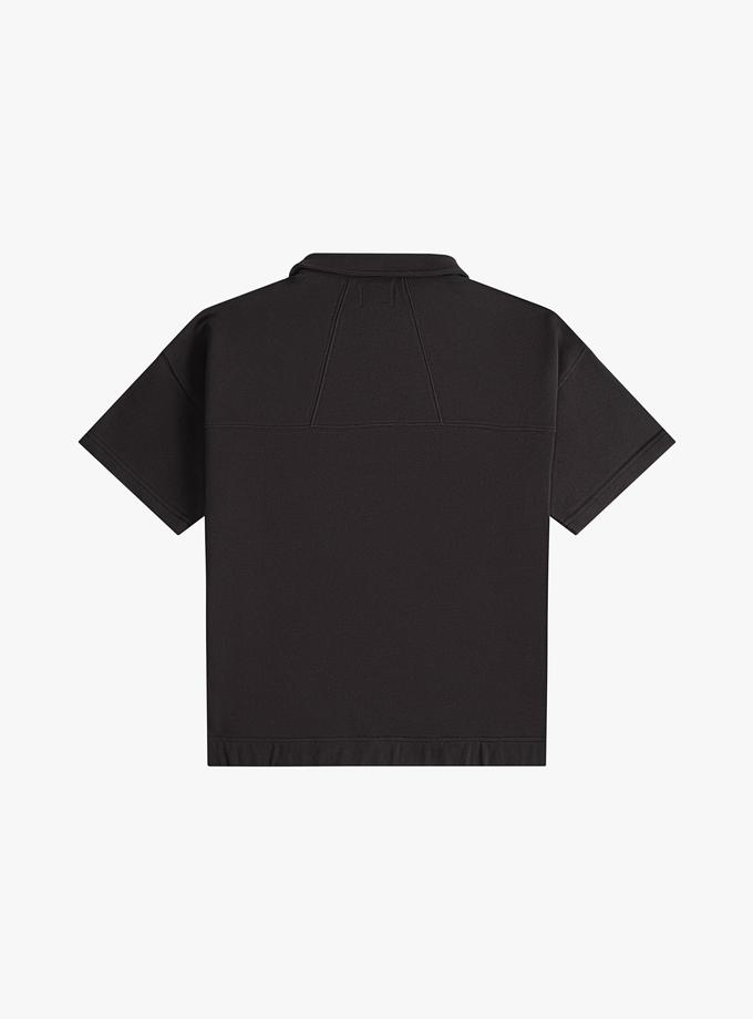 RHUDE PIQUE SNAP SHORT SLEEVE POLO High Quality