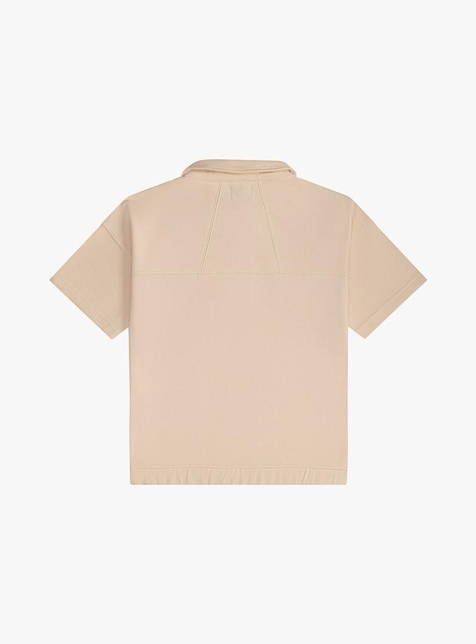 RHUDE PIQUE SNAP SHORT SLEEVE POLO Same Day Delivery