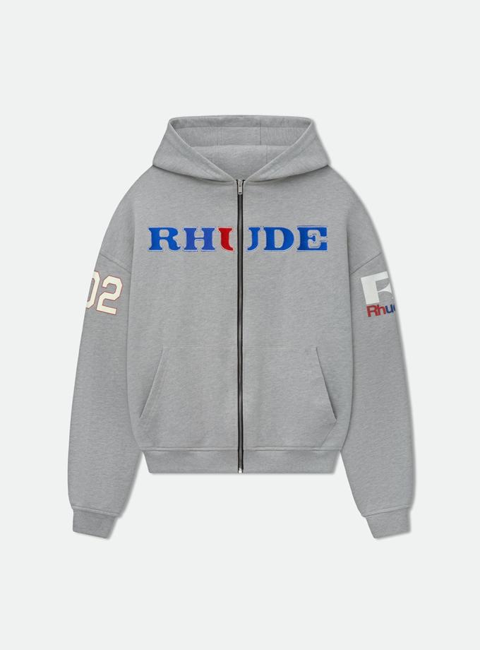 RHUDE RACING ZIP-UP HOODIE On Sale