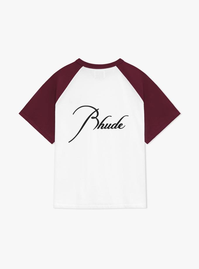 RHUDE RAGLAN LOGO TEE Best Buy