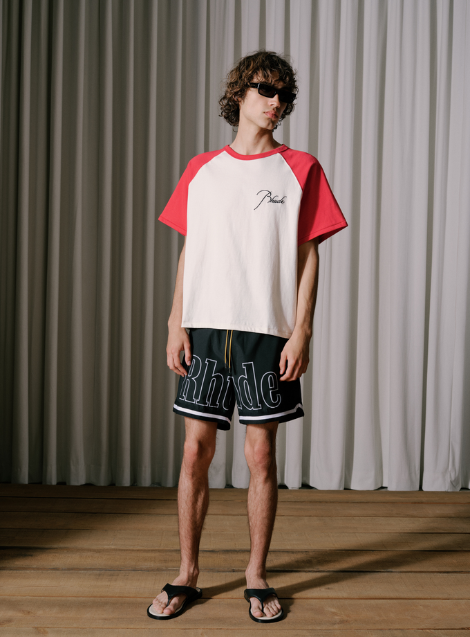 RHUDE RAGLAN LOGO TEE Free shipping