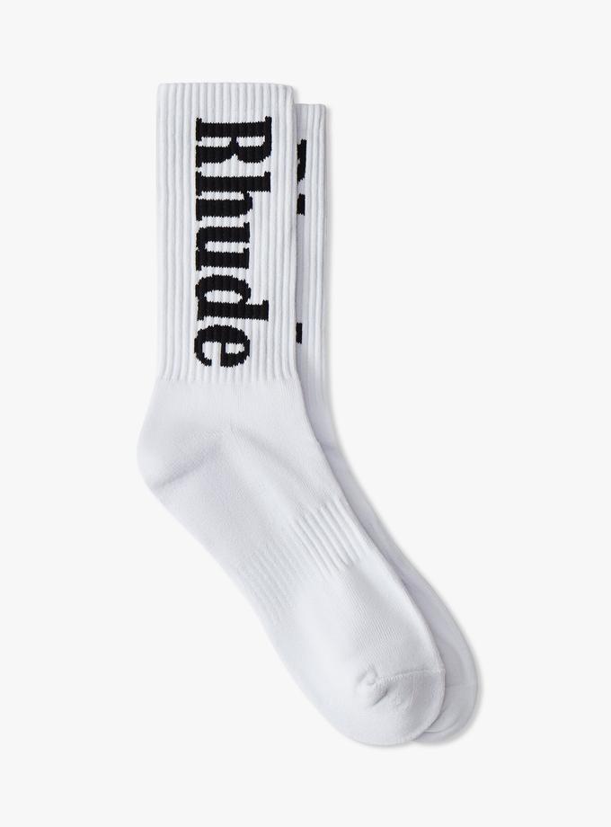 RHUDE RH VERTICAL LOGO SOCKS Free shipping