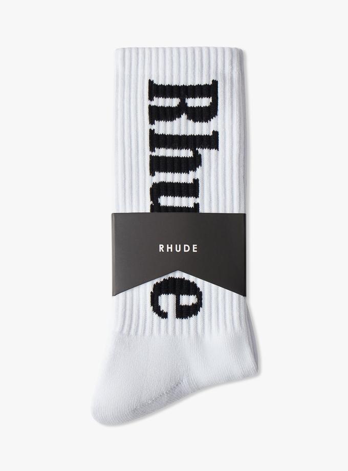 RHUDE RH VERTICAL LOGO SOCKS Free shipping