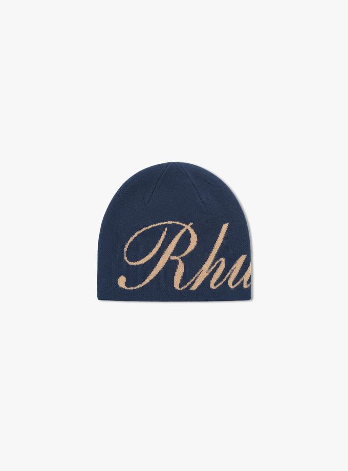 RHUDE SCRIPT KNIT BEANIE Free shipping