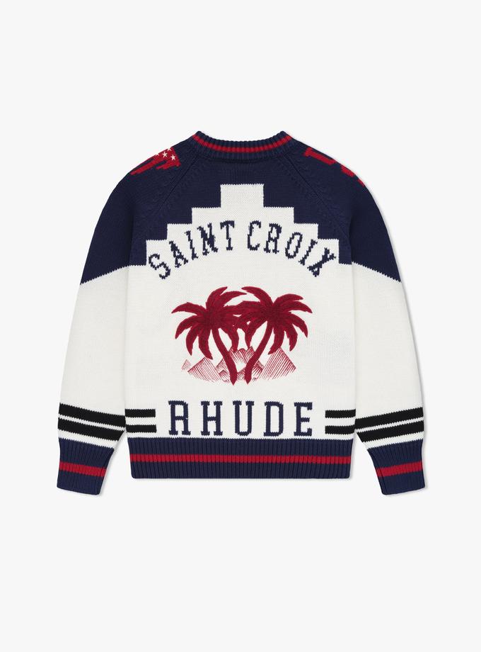 RHUDE ST. CROIX KNIT ZIP-UP High Quality