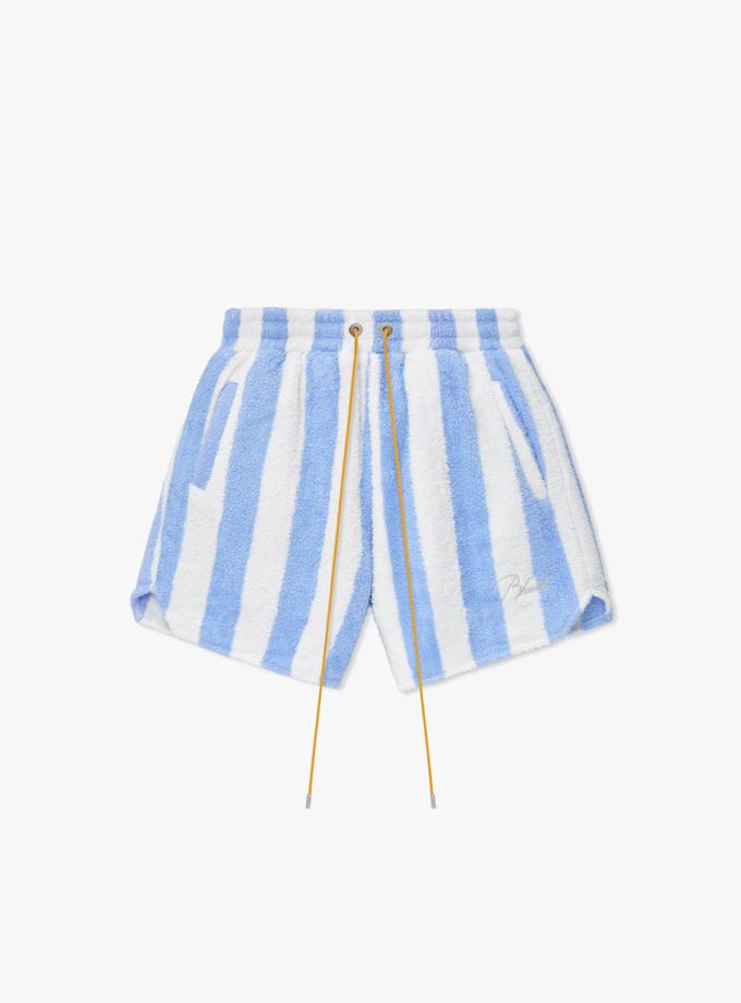 RHUDE STRIPED LOOP TERRY SHORT For Sale