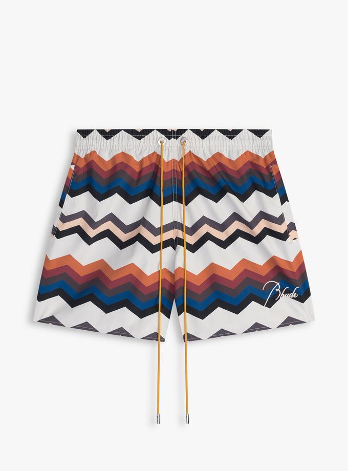 RHUDE ZIG ZAG SWIM TRUNKS Free shipping